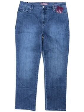 NEW Gloria Vanderbilt Amanda Jeans Womens 16 SHORT Classic Rise Tapered Stretch